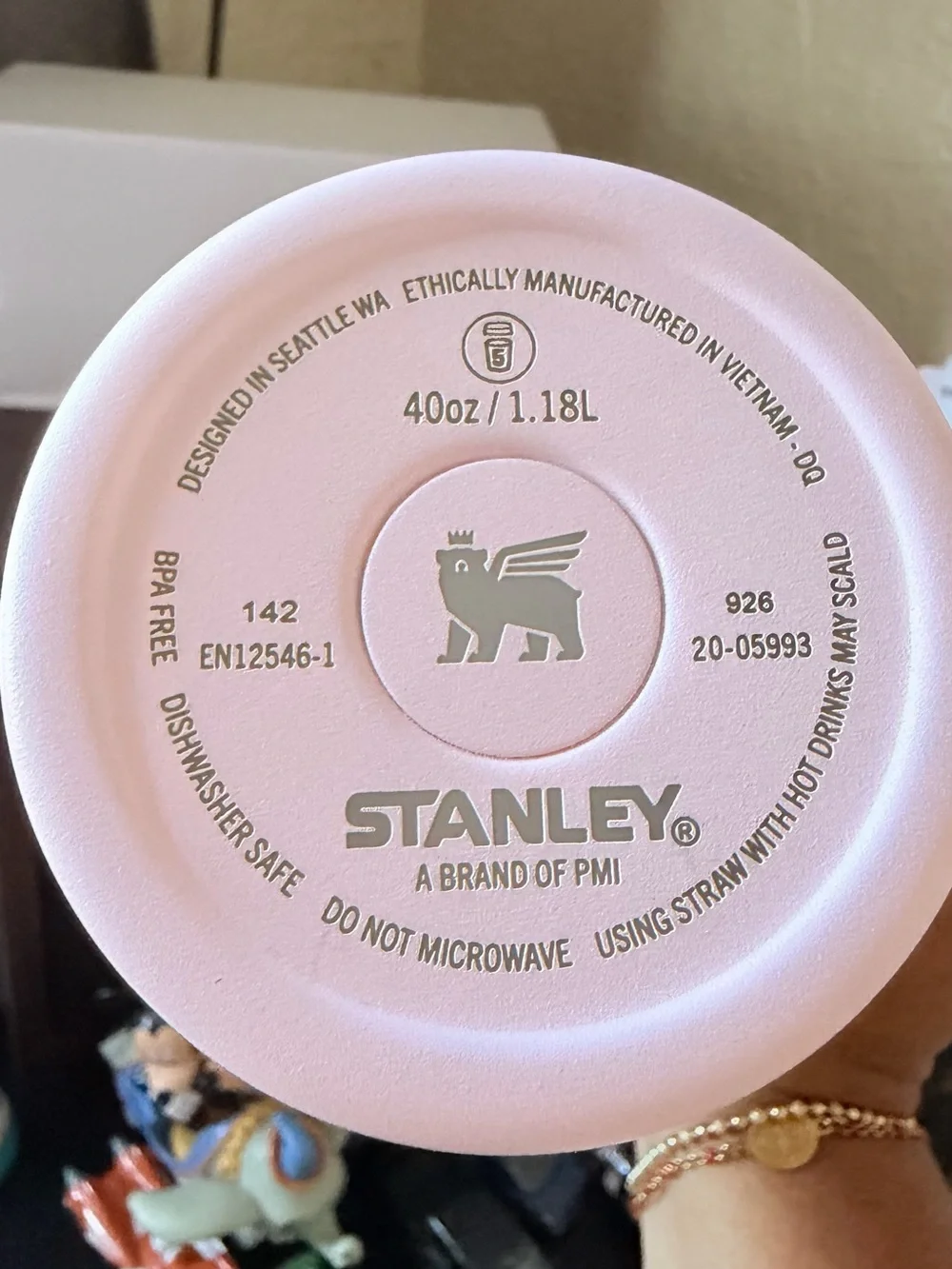 Stanley Light Pink Insulated Travel Mug with Handle